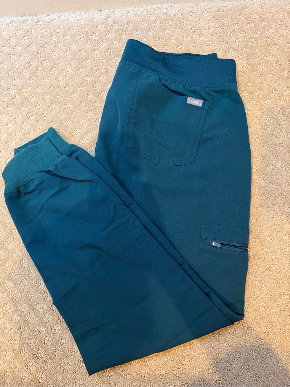 Figs Joggers. Teal blue